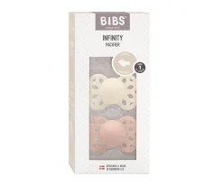 BIBS 2 Chupetes Infinity Anatómica Ivory/Blossom^ Chupetes Con Diseños