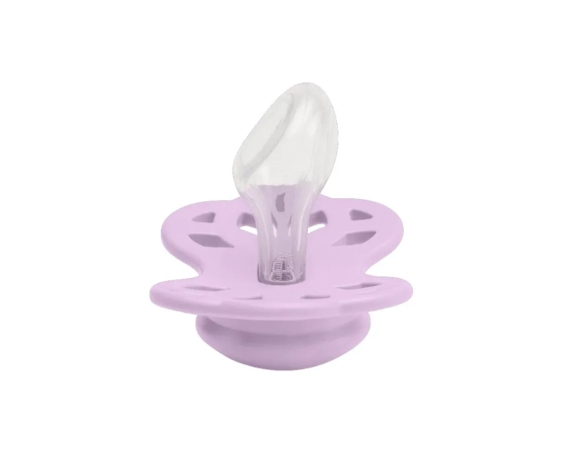 BIBS 2 Chupetes Infinity Anatómica Pale Butter/Violet Sky^ Chupetes Con Diseños