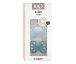 BIBS 2 Chupetes Infinity Anatómica Baby Blue/Island Sea^ Chupetes Con Diseños