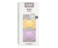 BIBS 2 Chupetes Infinity Simétrica Pale Butter/Violet Sky^ Chupetes Con Diseños