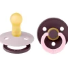 BIBS 2 Chupetes Studio Colour Fusion Round Dusky Lilac Plum Mix^ Chupetes Con Diseños
