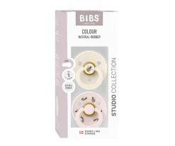BIBS 2 Chupetes Studio Colour Round Bumblebee Ivory Mix^ Chupetes Con Diseños
