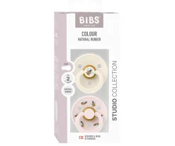 BIBS 2 Chupetes Studio Colour Round Bumblebee Ivory Mix^ Chupetes Con Diseños