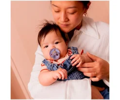 BIBS 2 Chupetes Studio Colour Round Jasmine Fossil Grey Mix^ Chupetes Con Diseños