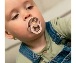 BIBS 2 Chupetes Studio Colour Round Block Blush Mix^ Chupetes Con Diseños