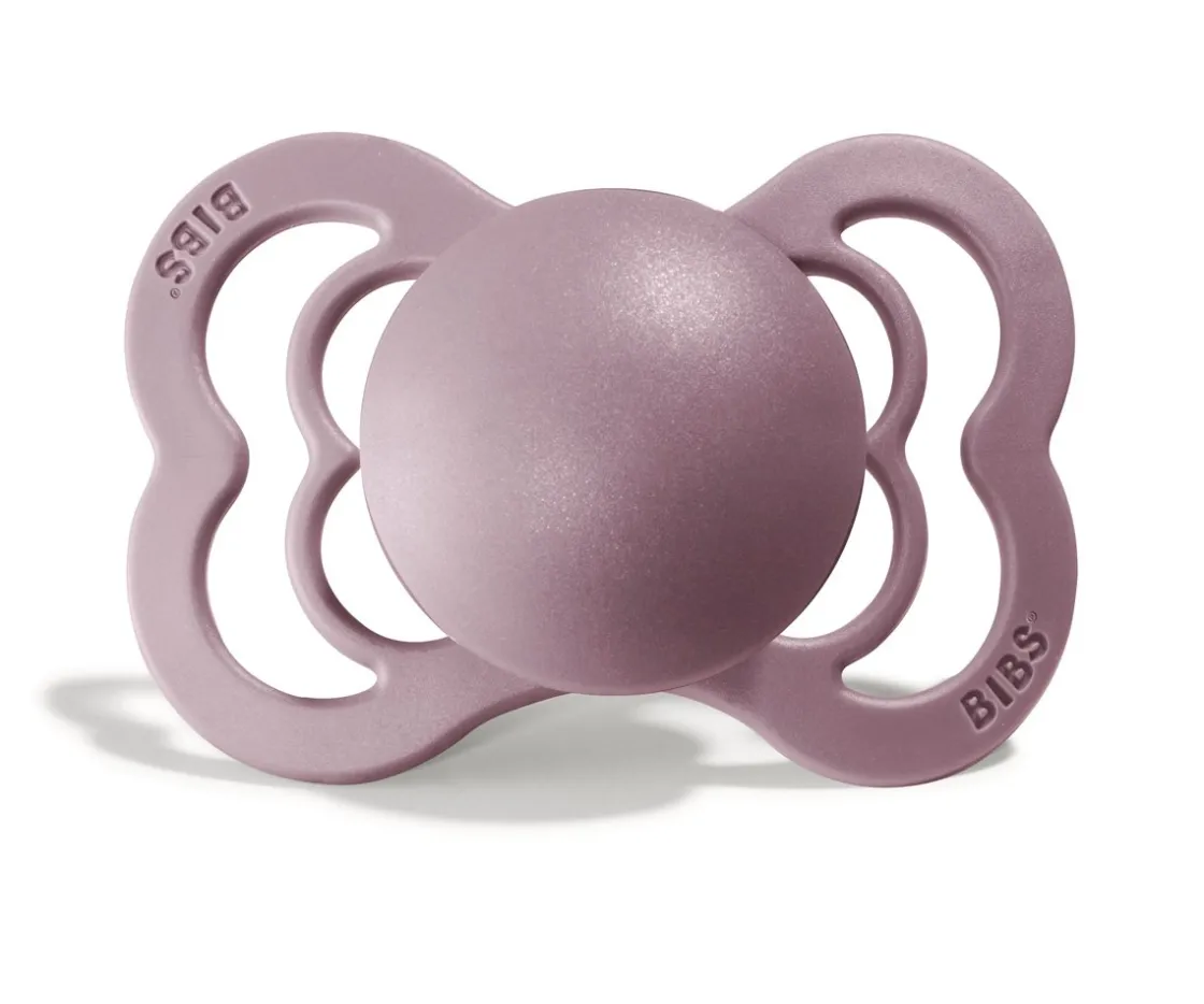 BIBS 2 Chupetes Supreme Heather/Dusky Lilac Silicona^ Chupetes Con Diseños