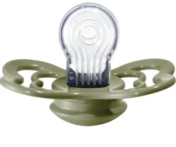 BIBS 2 Chupetes Supreme Honey Bee/Olive Silicona^ Chupetes Con Diseños