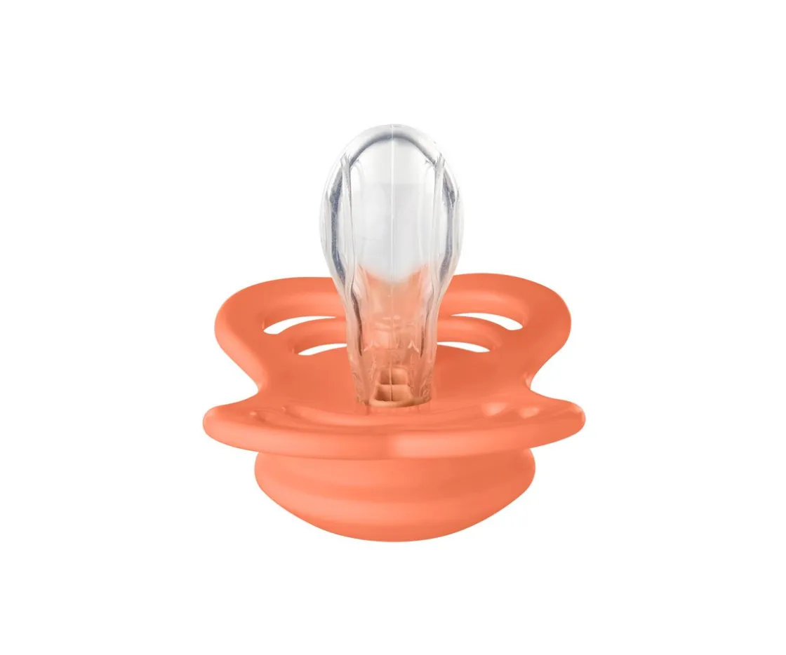 BIBS 2 Chupetes Supreme Papaya/Violet Sky^ Chupetes Con Diseños