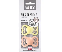BIBS 2 Chupetes Supreme Sunset/Sunshine Silicona^ Chupetes Con Diseños