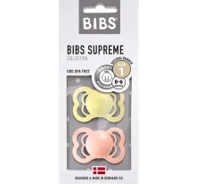 BIBS 2 Chupetes Supreme Sunset/Sunshine Látex^ Chupetes Con Diseños