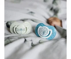 LOVI 2 Chupetes Botanic Blue Vintage^ Chupetes Con Diseños