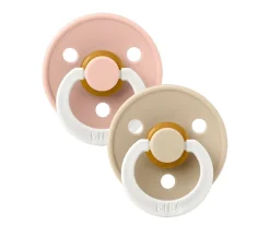 BIBS 2 Chupetes Nocturnos Colour Simétrica Blush/Vanilla