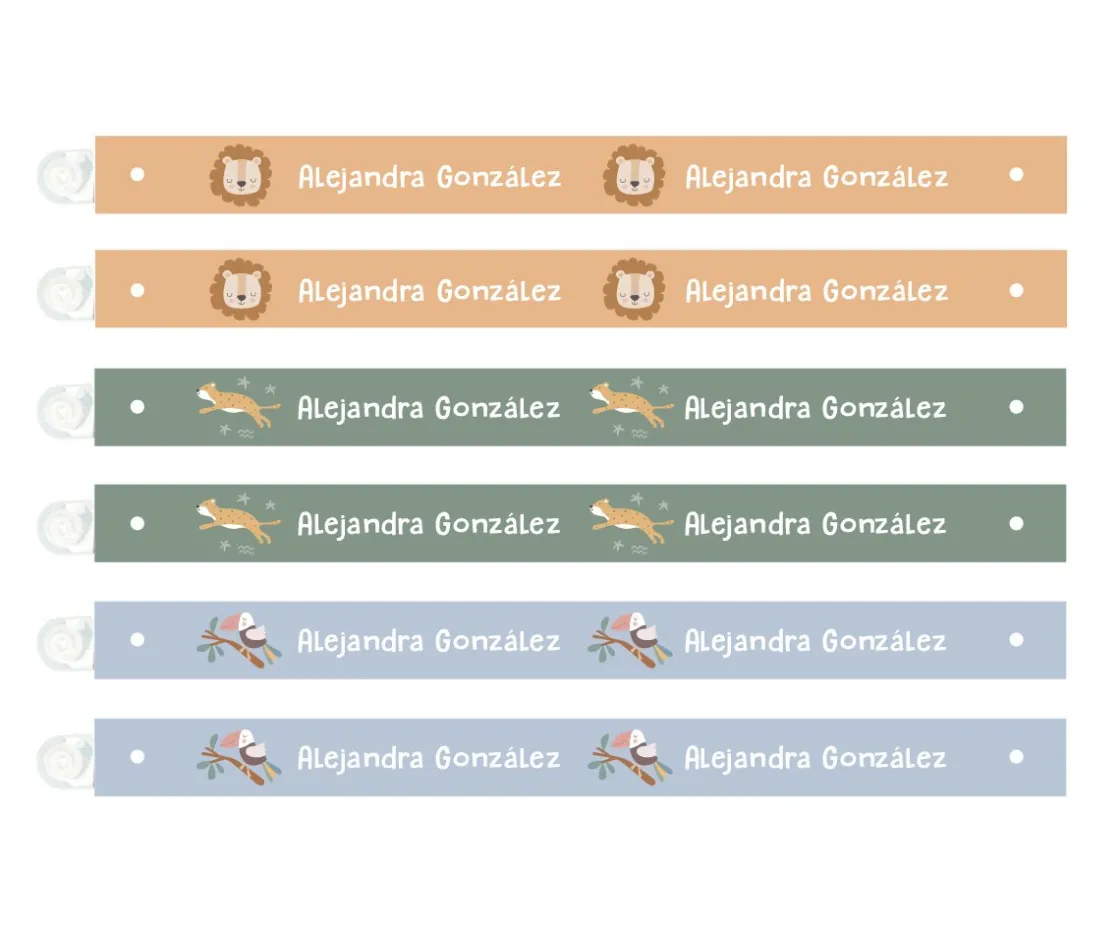 Tutete 6 Cintas para Colgar Ropa Savannah Personalizables^ Colecciones Vuelta Al Cole