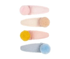 Souza 4 Clips de Pelo con Pompones Pastel^ Accesorios De Pelo