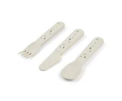 Done by Deer 3 Cubiertos Confetti Sand^ Cubiertos Infantiles