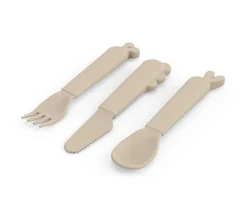 Done by Deer 3 Cubiertos Kiddish Deer Friends Sand^ Cubiertos Infantiles