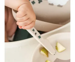 Done by Deer 3 Cubiertos Tiny Farm Sand^ Cubiertos Infantiles