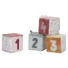 Niños Little Dutch 4 Cubos Apilables Blanditos Flores y Mariposas