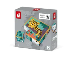 Niños Janod 9 Cubos de Cartón Animales