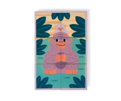 Niños Janod 6 Cubos de Madera Animales