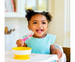 Munchkin 2 Cucharas Silicona Aprendizaje Gentle Rosa/Morado