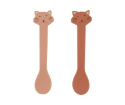 Trixie 2 Cucharas Silicona Mr. Cat^ Cubiertos Infantiles