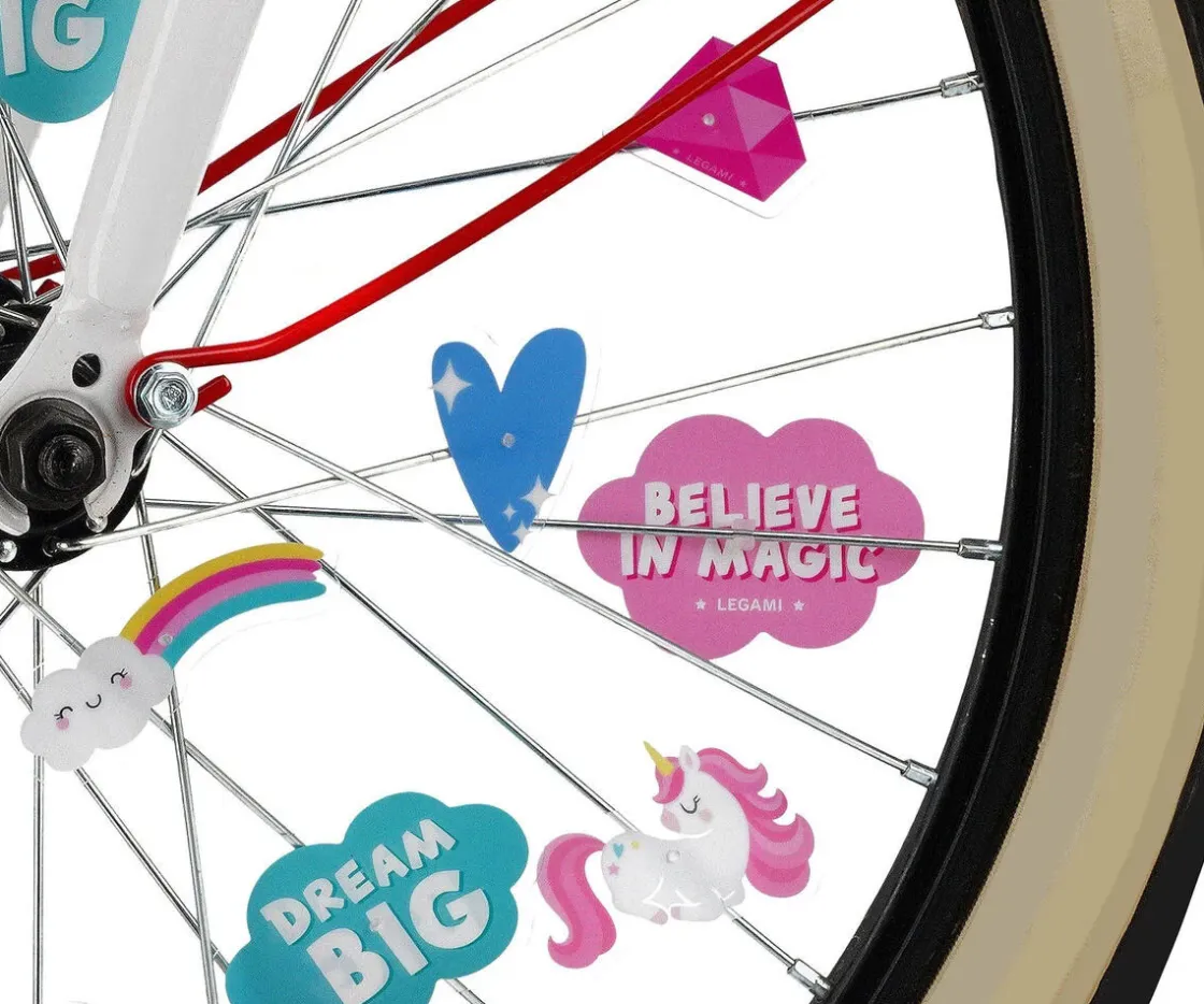 Niños Legami 30 Decoraciones para Radios de Bicicleta Unicornio