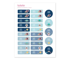 Tutete 25 Etiquetas para Ropa Espacio