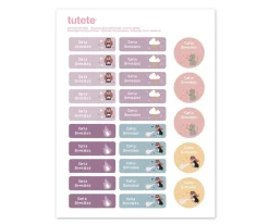 Tutete 25 Etiquetas para Ropa Fantastic Girl