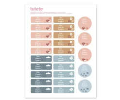 Tutete 25 Etiquetas para Ropa Geometric Nature