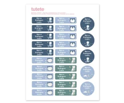 Tutete 25 Etiquetas para Ropa Magical Forest