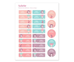 Tutete 25 Etiquetas para Ropa Sirena y Amigos^ Colecciones Vuelta Al Cole