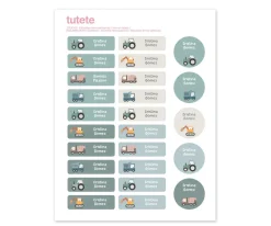 Tutete 25 Etiquetas para Ropa Trucks