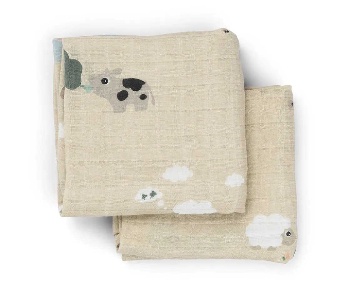 Done by Deer 2 Gasitas Tiny Farm Sand^ Muselinas Bebé