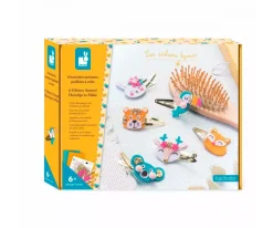 Niños Janod 6 Horquillas Con Animales Brillantes Para Crear