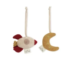 Konges Slojd 2 Juguetes de Actividades Moon/Rocket^Niños Juguetes Para Recién Nacidos