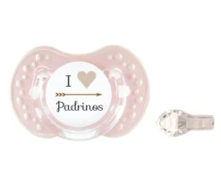 LOVI 1 I Corazón Padrinos Rosa^ Chupetes Amor