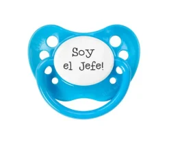 Chupetes Frases 1 Nip Excl Cyan Soy el Jefe +6M^ Chupetes Divertidos