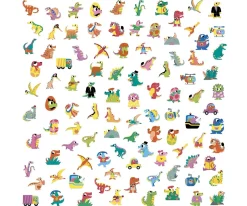 Niños Janod 100 Pegatinas de Dinosaurios