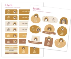 Tutete 29 Pegatinas para Objetos Arcoíris Mostaza