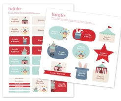 Tutete 29 Pegatinas para Objetos Circus