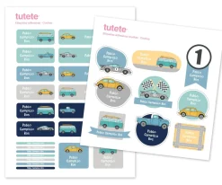 Tutete 30 Pegatinas para Objetos Coches
