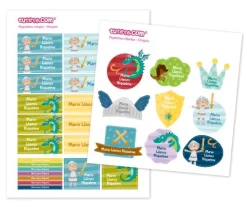 Tutete 30 Pegatinas para Objetos Dragones^ Etiquetas Personalizadas