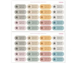 Tutete 40 Pegatinas para Objetos Estrella Oscura^ Etiquetas Personalizadas