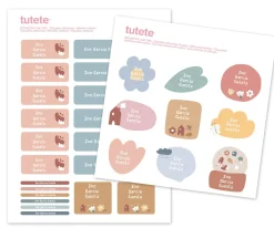 Tutete 29 Pegatinas para Objetos Geometric Nature^ Colecciones Vuelta Al Cole