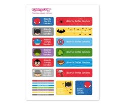 Tutete 30 Pegatinas para Objetos Héroes^ Etiquetas Personalizadas