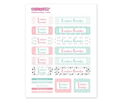 Tutete 28 Pegatinas para Objetos Lovely^ Etiquetas Personalizadas