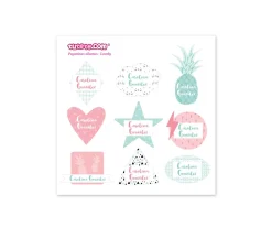 Tutete 28 Pegatinas para Objetos Lovely^ Etiquetas Personalizadas