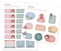 Tutete 29 Pegatinas para Objetos Little Red