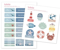 Tutete 29 Pegatinas para Objetos Ocean